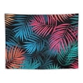 thumbnail image 5 of FUMJ Wall Tapestry Tile Climate Pink Blue Abstract Fern Frond Colorful Palm Green Tree Foliage On Nature Tropical Tapestry Wall Hanging Room Decor for Bedroom, 5 of 7