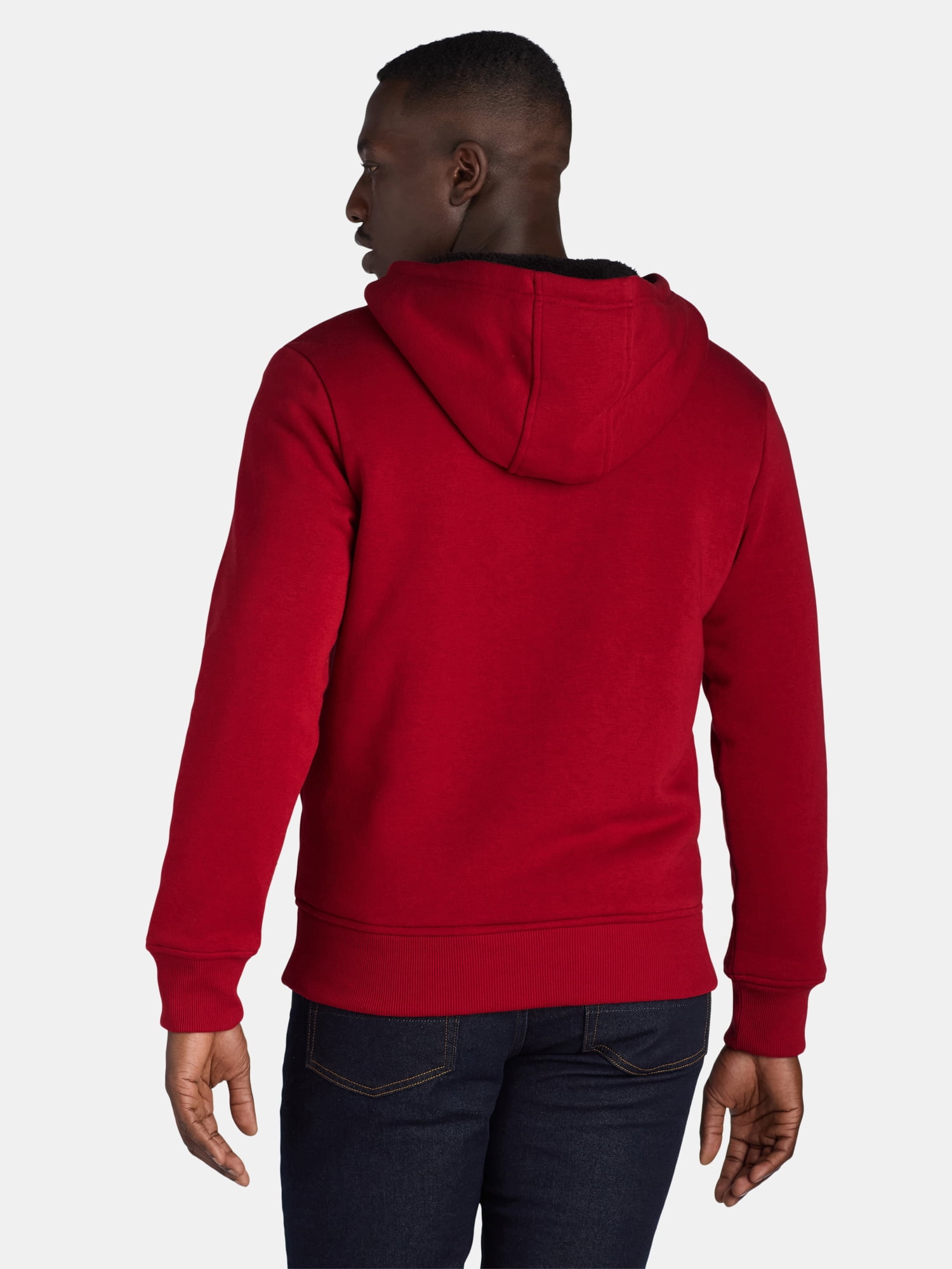 George Men's & Big Men's High Pile Fleece Lined Jacket with Hood, Sizes S-3XL