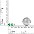 thumbnail image 2 of Gem Stone King 925 Sterling Silver Green Nano Emerald Stud Earrings for Women Men (1.54 Cttw, Gemstone May Birthstone, Round 6MM), 2 of 3