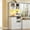 White, variant on Timagebreze 71 Inch Farmhouse Pantry with LED Lighting & Electrical Outlet,Tall Kitchen Cabinet with Microwave Stand,White