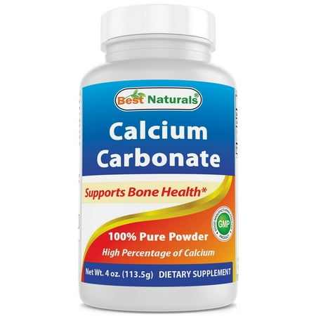 Best Naturals Calcium Carbonate 4 oz Pure Powder (Best Type Of Calcium For Absorption)