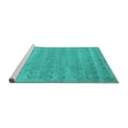 thumbnail image 2 of Ahgly Company Machine Washable Indoor Rectangle Abstract Turquoise Blue Contemporary Area Rugs, 5' x 7', 2 of 4