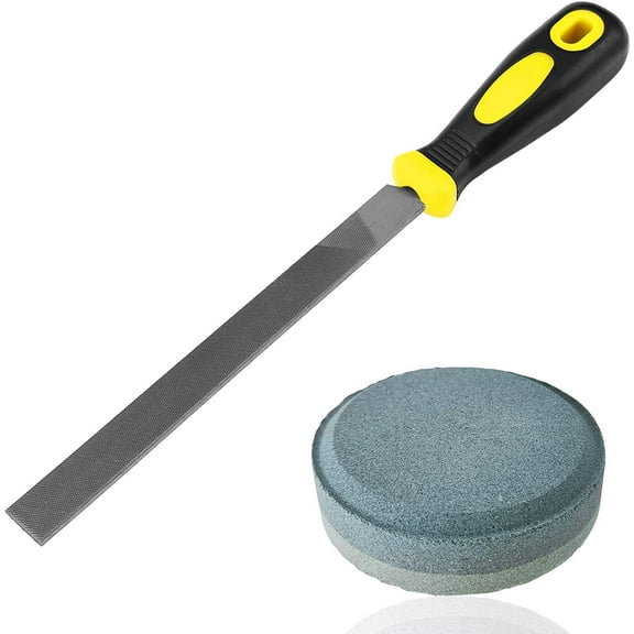 Set of 2 Dual Grit Multi-Purpose Sharpener and Rectangular Cut Axe File, SourceTon Waterstone Sharpener and sharpening file