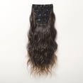 thumbnail image 2 of 4PCS Long Curly Hair Extension Clips Set for Women Clip In Natural Looking Wig Pieces Easy to Wear 22in Length 190g Weight for Layered Hairstyle Daily Wear, 2 of 8