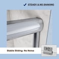 thumbnail image 2 of Sunny Shower Double Sliding Tub Door 60" x 57.4" with 1/4" Clear Glass in Chrome Finish, 2 of 7