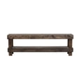 thumbnail image 3 of del Hutson Designs Rustic Luxe Wooden Bench Seat, Dark Walnut, Large, 3 of 10