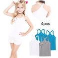 thumbnail image 2 of ZACPNCV 4 Pieces Girls Dance Tank Tops Racerback Camisole Undershirts Spaghetti Strap Camis Dance Clothes Tank Tops for Girl Gray 8-9 Years, 2 of 7