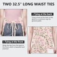 thumbnail image 6 of Pioneer Flower Floral Print Pattern Apron for Women and Men, Cotton Linen Waterproof with Pockets, Adjustable, 33x27 Inch for Kitchen, Gardening, BBQ, Salon, 6 of 6