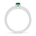 thumbnail image 2 of ANGARA Natural Octagonal Emerald Cocktail Ring with Diamonds in 14K White Gold for Women (Size-6x4mm) | May Birthstone, Birthday, Anniversary, Jewelry Gift for Women | Natural Emerald Ring, 2 of 9