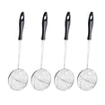 thumbnail image 2 of Coladores de fideos prácticos, utensilios de cocina de acero inoxidable, color negro, 4 Uds., 2 of 5