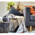 thumbnail image 2 of PRISP Oaka Home Storage Baskets - Set of 2 Decorative Multipurpose Bins with Handles for Throw Blankets, Laundry, Toys and Organization in Living Room, Bedroom and Bathroom, 2 of 9