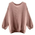 thumbnail image 4 of Trubkh Crewneck Sweaters for Women Sweater for Women Womens Fall Sweaters Ladies Sweaters Women's Sweaters Pink M, 4 of 4