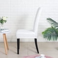 thumbnail image 4 of Chair Covers for Dining Room Set of 6 Pack Stretch White Chair Slipcovers for Parson Chairs 6 Pieces Washable Removable, 4 of 6