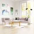 thumbnail image 2 of ZUO Deco Modern Accent Chair in Gray & Gold, 2 of 9
