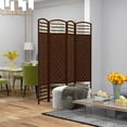 thumbnail image 2 of HOMCOM 5.6ft Folding Room Divider, Freestanding Privacy Screen for Bedroom, 2 of 10