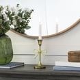 thumbnail image 5 of My Texas House Bow Taper Candle Holder, 8 in, Gold, 5 of 5