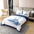 thumbnail image 2 of Erosebridal Sketch Lighthouse 100% Cotton Comforter Cover King,Ocean Seagull 100% Cotton Comforter Cover King,Nautical Sea Cotton Duvet,Lightweight Bedroom Decorative Reversible,3-Piece（No Comforter）, 2 of 9