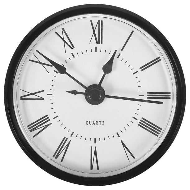 Inserto de reloj con esfera redonda y números romanos, inserto de reloj de cuarzo, suministro de reloj