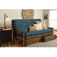 thumbnail image 1 of Albany Futon with storage in Rustic Walnut Finish, Multiple Colors, 1 of 4