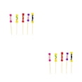 thumbnail image 1 of Kearding 100 Uds palillos desechables para pinchos fruta bambú cóctel pastel ensalada palillos comida sándwich decoraciones 12 cm cinco 12cmCuentas de cinco colores 2piezas, 1 of 6