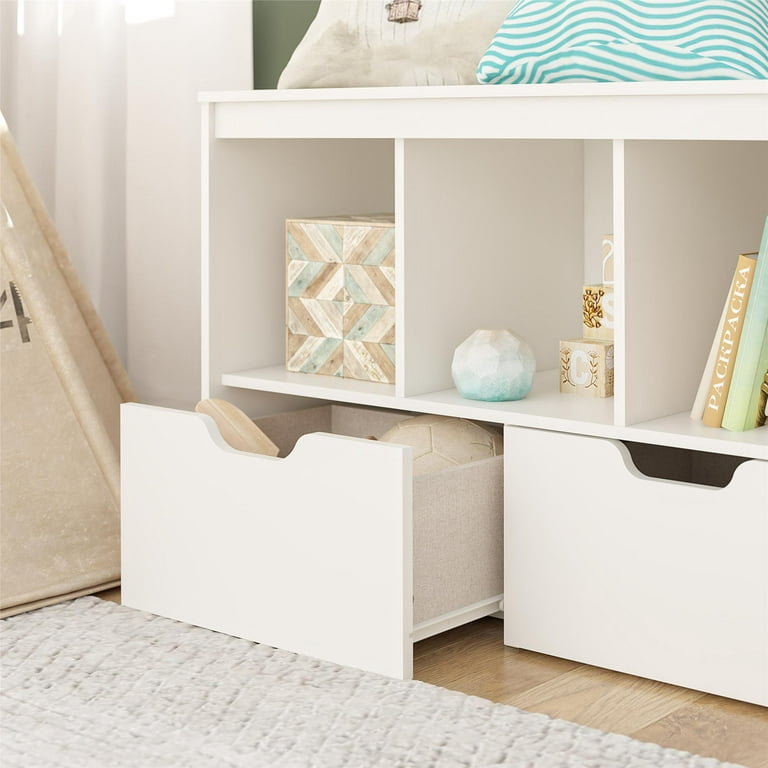 Kids Cube Storage Shelves with Bins and Large Storage for Kids Bedroom,  White, 1 Unit - Harris Teeter