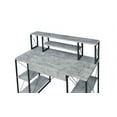 thumbnail image 4 of CLEARANCE! ACME Amiel Desk, Faux Concrete & Black 92875, 4 of 5