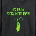 thumbnail image 3 of SpongeBob SquarePants - Plankton One Percent Evil - Women's Lightweight French Terry Long Sleeve Shirt, 3 of 6