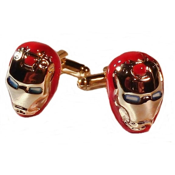 Iron Man Enamel/Goldtone Cufflinks