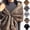 Brown, variant on Womens Winter Shawl Furry Shawl Cloak Ladies Wedding Party Accessory Warmer Plush Cape for Snowy Day Shopping White