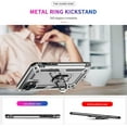 thumbnail image 4 of For Apple iPhone 13 (6.1") Shockproof Hybrid Dual Layer PC + TPU with Ring Stand Metal Kickstand Heavy Duty Armor Shell Phone Case Cover by Xpression [Silver], 4 of 8
