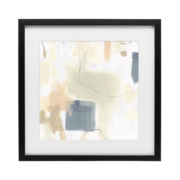 Stupell Industries Contemporary Minimal Plaster Line Black Framed Print Under Glass, 13 x 13, by June Erica Vess