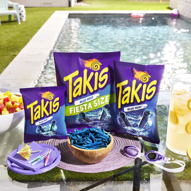 Takis Fuego Fiesta Size 482g×3 大容量 Takis, Blue Heat, 17 oz Fiesta Size Bag, Spicy Hot Chili Pepper