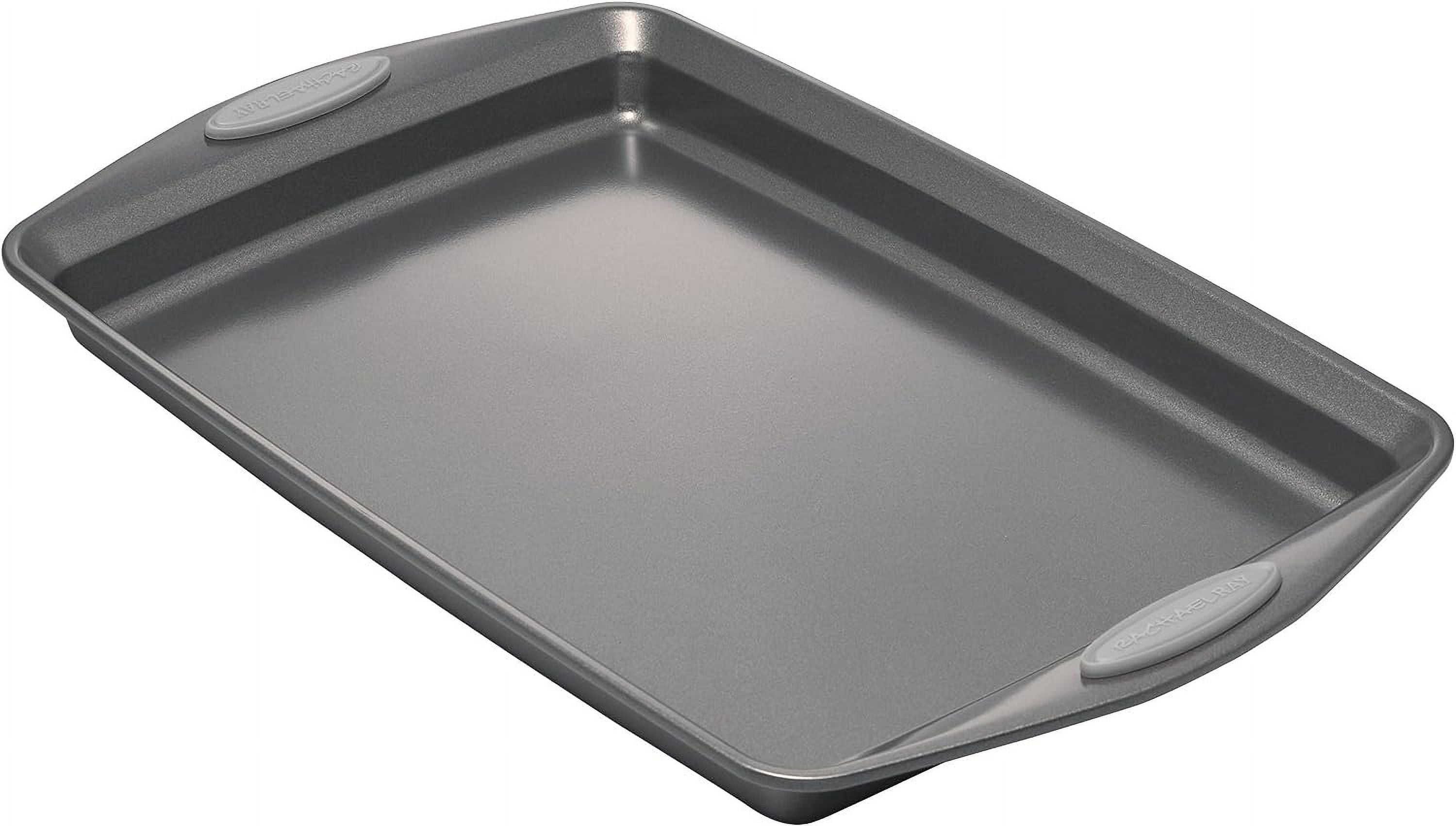 Rachael Ray Nonstick Bakeware Cookie Pan Set 3-Piece Gray with Sea Salt Gray S