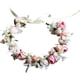thumbnail image 1 of Corona floral corona novia flor diadema corona pelo guirnalda flor halo floral tocado boho con cinta boda fiesta rosa, 1 of 5