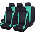 thumbnail image 1 of Car Seat Covers Front Seats and Rear Bench Air Mesh Fabric Rear Bench Split Polyester Easy Installation SUV CAR Woman Lady Femal ( Mint Full Set), 1 of 7