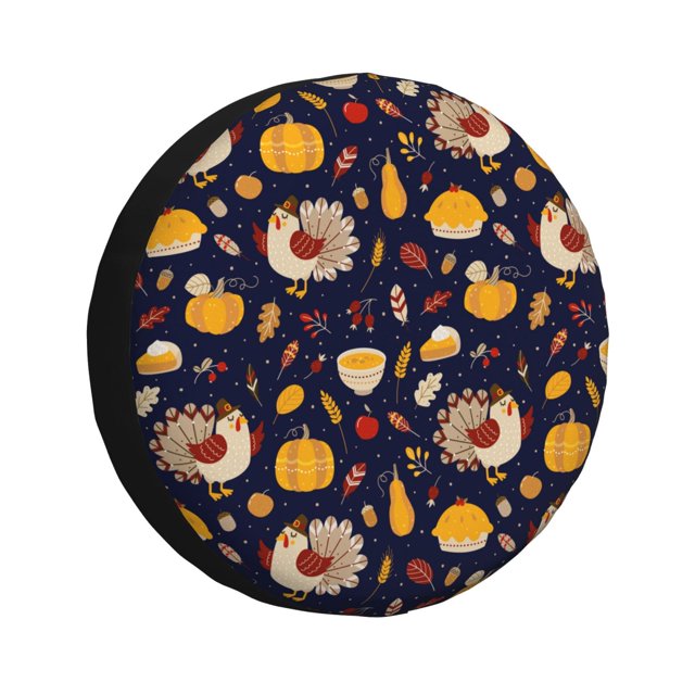 Balery Turkey And Autumn Cubiertas para Neumáticos - Protector Resistente para Neumáticos de Camioneta, SUV, Remolque, Camper y RV-15 inch