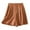 Orange, variant on Lenpel Bermuda Shorts for Women Elastic High Waisted Wide Leg Pleated Cotton Linen Shorts Casual Loose Shorts with Pockets