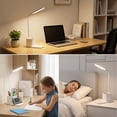 thumbnail image 6 of Behome LED Desk Lamp with Wireless Charger & Pen Holder, Eye-Caring 3-Color Dimmable Table Lamp, Flexible Gooseneck Desk light for Home Office School, White, 6 of 6