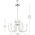 thumbnail image 3 of Kichler Lighting - Moraine - 55W 12 LED XLarge Chandelier-27.5 Inch Tall and 40, 3 of 7