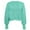 Mint Green, variant on Vrorvz Lightweight Knitted Sweater for Women Solid Color Crew Neck Long Sleeve Pullover Blouse Casual Trendy Cropped Tops