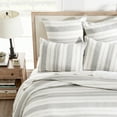 thumbnail image 3 of Levtex Home - Monroe Stripe Duvet Cover Set - Twin Duvet Cover (68 x 88in.) + One Standard Pillow Case (26 x 20in.) - Grey, White, and Charcoal - Striped - Cotton, 3 of 7