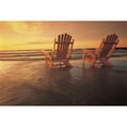 thumbnail image 2 of Fl5448  Dave Reede; Two Muskoka Chairs In The Surf At Grand Beach  Manitoba Poster Print, 2 of 2