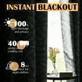 thumbnail image 2 of Curtainking Rideaux Occultants 100 %, Rideaux Courts de 63 Pouces, Rideaux à Oeillets Imprimés Isolés Thermiquement pour Chambre, 2 Panneaux, Gris, 2 of 9