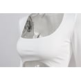thumbnail image 5 of Long Sleeve Sexy Square Neck Waist-Exposing Slit Dress, 5 of 9