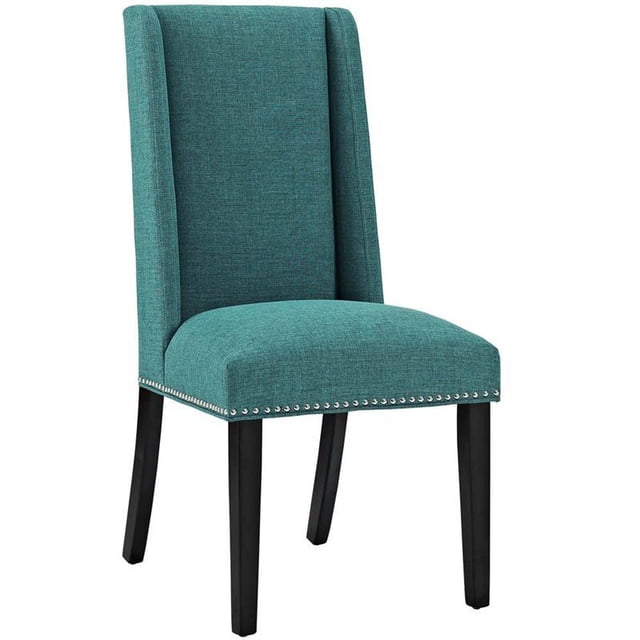 Hawthorne Collections Chaise de Salle à Manger Moderne en Tissu 20.5 Pouces Bleu Sarcelle