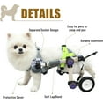 thumbnail image 6 of LetPetRun Dog Wheelchair for Back Legs, Adjustable Pet Wheelchair for Small Dogs Hind Leg Mobility Support, Lightweight Aluminum Dog Cart, White, XS, 6 of 6