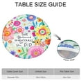 thumbnail image 6 of Elasticated Boho Tablecloth for Round Tables, Colorful Floral Print Fits 52-56 Inch for Kitchen and Events, 6 of 7