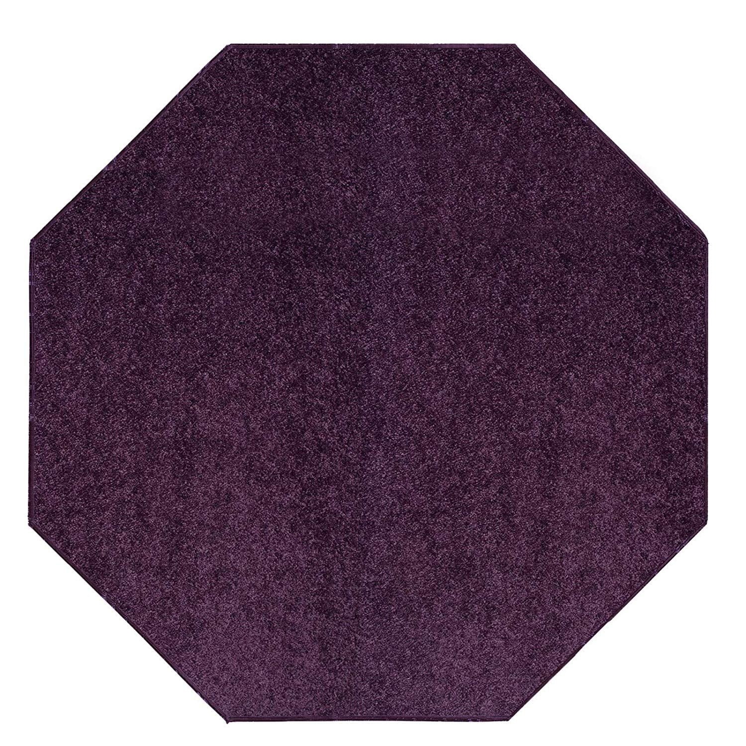 Bright House Solid Color Octagon Shape Area Rugs Purple 10' Octagon