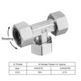thumbnail image 4 of Uxcell G1/2 Female 3 Way Swivel Nut Tee Pipe Fitting, Nickel-Plated Copper, 4 of 6