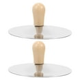 thumbnail image 1 of SEWACC 2 Pcs Cymbales de Percussion Instruments de Musique Argent Fer Rond, 1 of 7